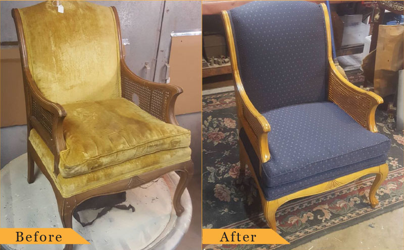 Reupholstered & Restored Chair