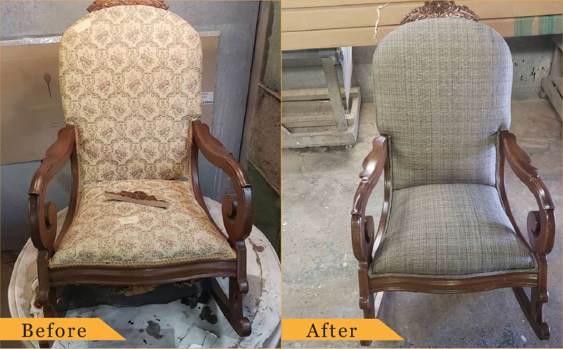 Reupholstered Antique Chair